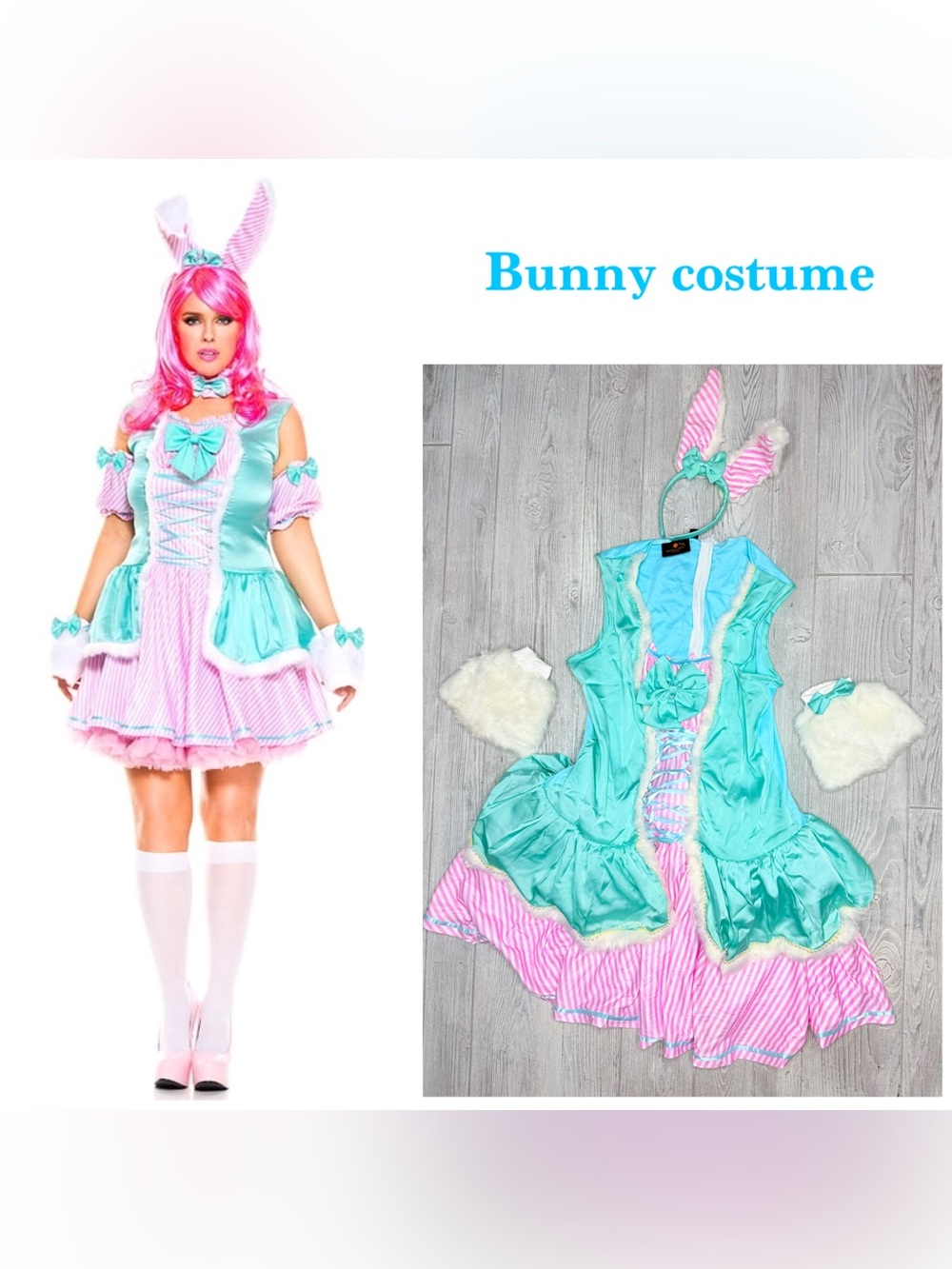 Music Legs Plus Size Bunny Beauty halloween Costume Sexy Bunny Beauty 1x/2x